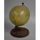 A Vintage Tin Plate Chad Valley Table Top Globe, 29cms High