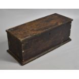 A Vintage Oak Toolbox with Hinged Lid, 43cms Wide