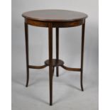 An Edwardian Circular Mahogany Occasional Table with String Inlay, 53cm Diameter