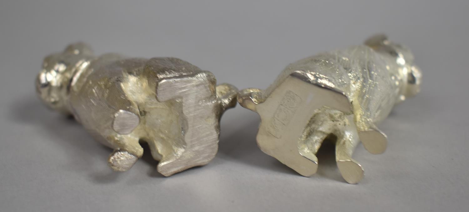 A Pair of Silver Plated Pepperettes in the Form of Seated Dogs, 6.75cms High - Image 4 of 4