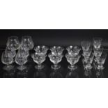 A Collection of Various Stuart Glassware to Comprise Brandy Balloons, Vine and Grape Pedestal Bowl