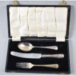 An Unrelated Collection to Include Silver Spoon, Silver Fork and and Silver Handled Knife