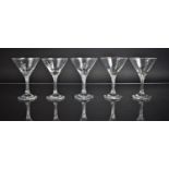 Five Engraved Babycham Glasses