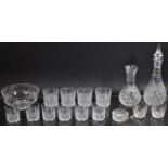 A Collection of Various Cut Stuart Crystal Glassware to Comprise Decanter, Tumblers Etc