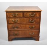 A Reproduction Mahogany Small Chest of Two Short and Three Long Drawers, Bracket Feet, 70cms by