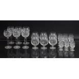 A Collection of Various Cut Glassware to Comprise Six Hock Glasses, Six Brandy Balloons Etc