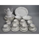 A Royal Albert Dinner Service to comprise Oval Platter, Six Large Plates, Six Small Plates, Two Oval