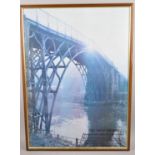 A Framed Iron Bridge Museum Poster, 49x69cm