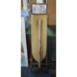 A Vintage Ironing Board and Rubber Headed Sledge Hammer