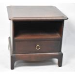 A Mid 20th Century Stag Bedside Cabinet, 53cms Wide and 50cms High