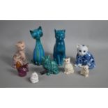 A Collection of Various Animal Ornaments to Comprise Coalport Mouse, Beswick Cats Etc