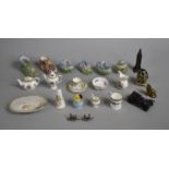 A Collection of Various Items to Comprise Miniature Coalport Coffee Pot, Teapot, Trio, Ornaments,