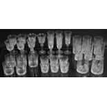 A Collection of Various Glassware to Comprise Wines, Champagne Flutes, Tumblers Etc