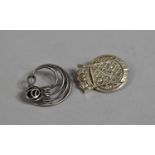 Two Silver Scandinavian Brooches, both Stamped