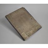 An Arts and Crafts Pressed Metal Blotter Having Floral and Geometric Decoration, 29x23cm