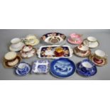 A Collection of Various Ceramics to Comprise Coalport Cairo Teacup and Saucer, Blue and White