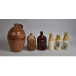 A Collection of Various Period and Reproduction Stoneware Bottles, Flask etc