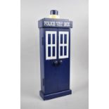 A Modern Novelty Free Standing Key Cabinet in the Form of a Police Box, 50cms High