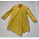 A Vintage Christian Lacroix Yellow Suede Dress