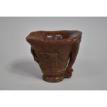 A Reproduction Chinese Libation Cup, Resin, 11cms High