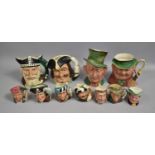 A Collection of Various Character Jugs to include Examples by Royal Doulton and Beswick