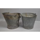 A Galvanised Iron Coal Bucket