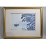 A Framed Terry Bailey Print, "Misty Morning on the Fowey", 31x22cms