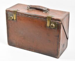 A Late 19th Century Leather Case with Cantilevered Inner Trays and Document Holder, Perhaps