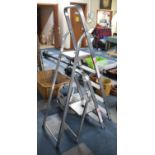 Two Modern Aluminium Step Ladders