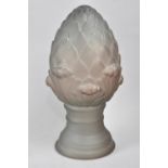 A Modern Opaque Glass Pineapple Light Shade, Made in Spain, 29cms High