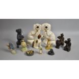 A Collection of Various Figural and Animal Ornaments to include Royal Doulton Staffordshire Dogs,