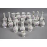 A Collection of 20 Various Aynsley Little Sweetheart Vases