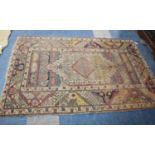 A Vintage Patterned Rug, Some Wear, 190x123cms