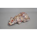 A Modern Glazed Oriental Stoneware Study of a Stalking Cat, 20cms Long