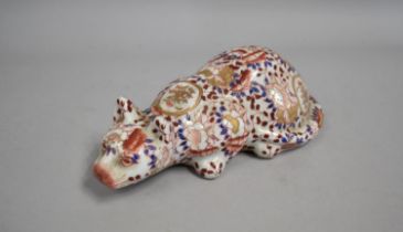 A Modern Glazed Oriental Stoneware Study of a Stalking Cat, 20cms Long