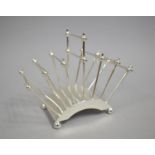 A Reproduction Dresser Style Silver Plated Six Division Toast Rack, 22cms Wide