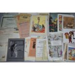A Box Containing Various Printed Ephemera, mainly Children's Book Pages, Etc