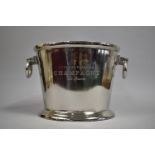 A Modern Silver Plated Two Handled Champagne or Wine Cooler of Oval Form