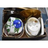 A Box of Various Kitchen Ceramics