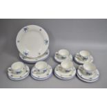 A Royal Doulton Blueberry Pattern Part Service to comprise Six Cups, Six Saucers Six Side Plates and