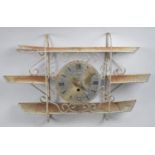 A 1960s Novelty Wall Clock/Shelf Unit by Paiko, Untested, 49.5cms Wide