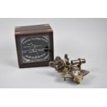 A Reproduction Cased Brass Victorian Travelling Sextant as made by Smith and Co, Box 11cms Square