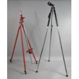 A Boots Telescopic Camera Tripod and a Metal Painting Easel