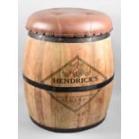 A Reproduction Stool in the Form of a Hendrick's Gin Barrel, 53.5cms High