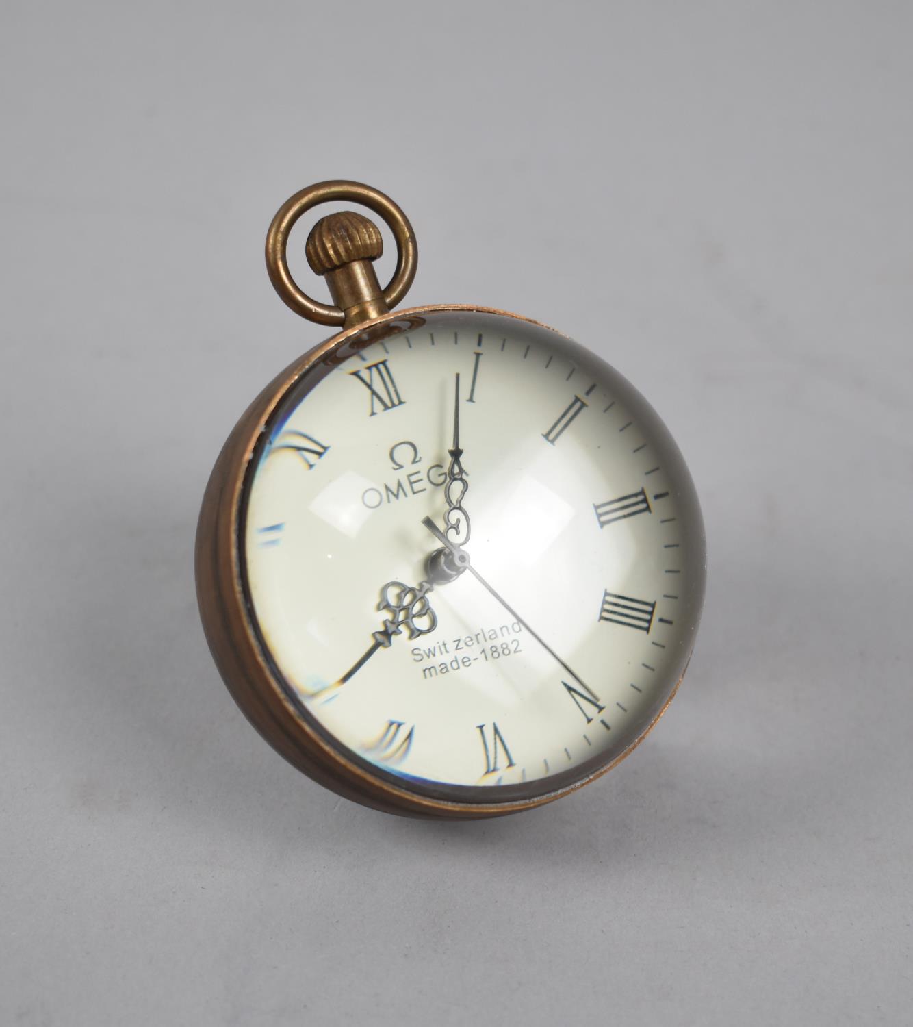 A Reproduction Novelty Desk Top Ball Clock, Working Order, 7cms High