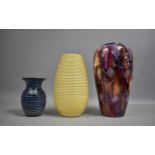 Three Studio Pottery Vases
