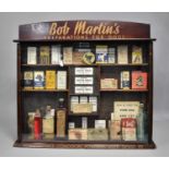A Mahogany Shop Display Advertising Bob Martins Preparations For Dogs, Complete with Contents,