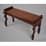 A 19th Century and Later Constructed Mahogany Window Seat/Hall Bench with Rectangular Moulded Top