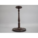 A 19th Century Turned Mahogany Wig Stand, 26cm high