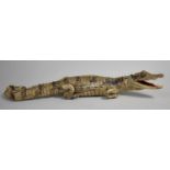 A Taxidermy Study of a Cayman with Glass Eyes, 50cms Long